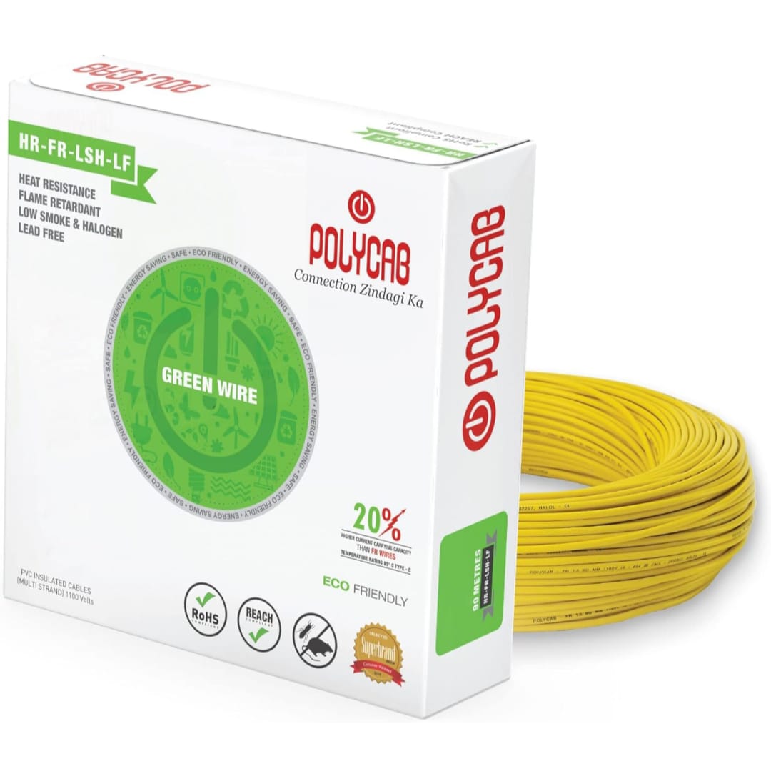 Polycab Maxima plus 90m [0.75 sq. mm, Yellow]